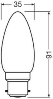 OSRAM LED lamp, B22d, 1,8 W, mat, 2.700 K