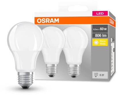 OSRAM LED lamp Classic E27 8,5W 2.700K 806lm per 2 wit