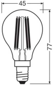 OSRAM LED lamp druppel E14 1,2W filament 4000K 255lm