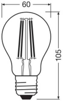 OSRAM LED lamp druppel E27 5,9 W gloeidraad 2.700K dimbaar