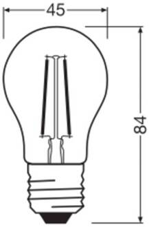 OSRAM LED lamp druppelvormig P45, E27 1 W gloeidraad 2.700 K