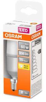 OSRAM LED lamp E14 Classic Stick mat 2.700K 8W