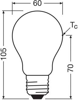 OSRAM LED lamp E27 3,8W mat 4.000K 806lm 2 stuks