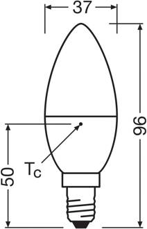 OSRAM LED lamp kaars opaal E14 4,9W 827 3-pack