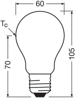OSRAM LED lamp mat E27 2,2W 2700K 470lm dimbaar