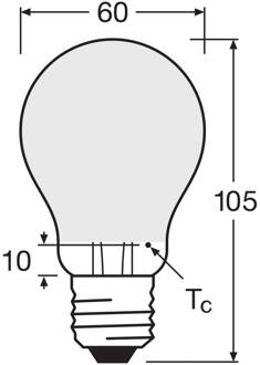 OSRAM LED lamp mat E27 6,5W 827 4 stuks