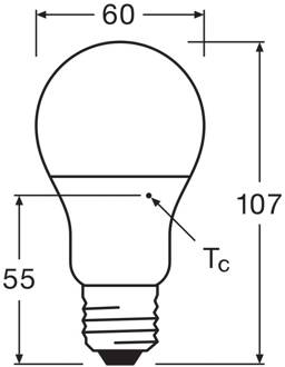 OSRAM LED lamp opaal E27 8W 827 6-pack