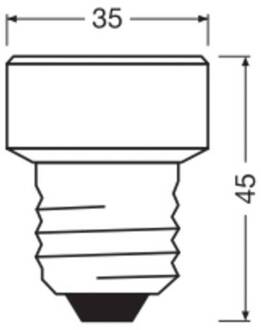 OSRAM LED lamp Star Flat E27 3,5W 2700K verwisselbare ring.