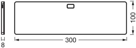 OSRAM LED meubelverlichting paneel 30 x 10 cm zwart CCT dimbaar