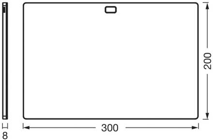 OSRAM LED meubelverlichting paneel 30 x 20 cm zwart CCT dimbaar