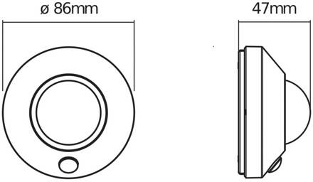 OSRAM LED nachtlampje NIGHTLUX CEILING, wit, sensor batterij