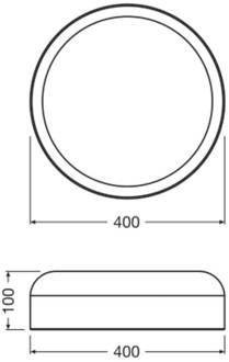 OSRAM LED plafondlamp Decor Bamboo Paper, Ø 40 cm, bamboe lichtbruin, wit