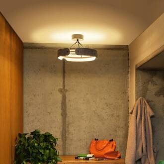 OSRAM LED plafondlamp Decor Curve Felt, grijs, vilt, 3.000 K donkergrijs