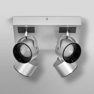 OSRAM LED plafondlamp JUPITER PLATE, 4-lamps, zilver metaal