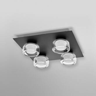 OSRAM LED plafondlamp ORBIS FLAME, zwart, 4-lamps, CCT IP44