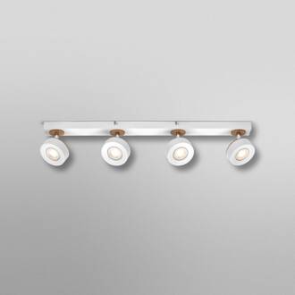 OSRAM LED plafondspot PLUTO, wit, 4 spots metaal 3.000 K