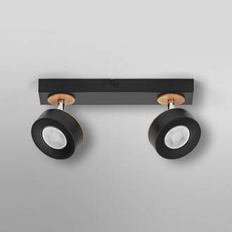 OSRAM LED plafondspot PLUTO, zwart, 2 spots, 3.000 K