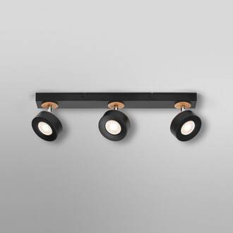 OSRAM LED plafondspot PLUTO, zwart, 3 spots, 3.000 K