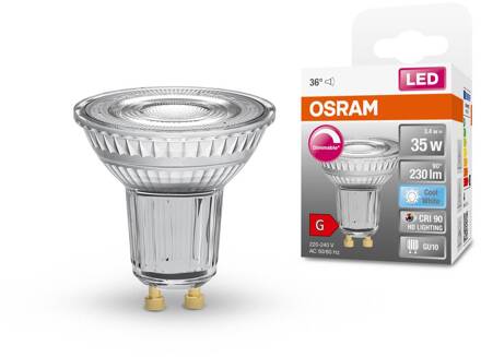 OSRAM LED reflector GU10 3,4W 940 36° 230lm dim