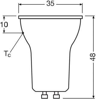 OSRAM LED reflectorlamp GU10, PAR11, 3W, 2.700K, 36°, dimbaar duidelijk