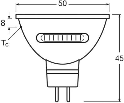OSRAM LED reflectorlamp GU5.3, CCT, 12 V AC/DC, 5,6 W, 36° duidelijk