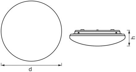 OSRAM LED sensor plafondlamp ORBIS IP44, Ø 30 cm, wit