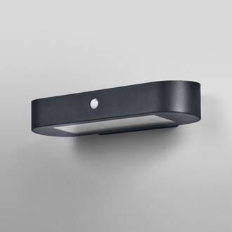 OSRAM LED-sensor wandlamp ENDURA STYLE SOLAR OVAL 34 cm 830 zwart