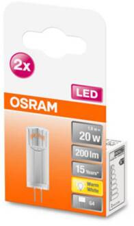 OSRAM LED stiftlamp G4 1,5W 2.700K helder 2-pak