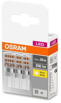 OSRAM LED stiftlamp G9 1,9W 2.700K helder 3 stuks