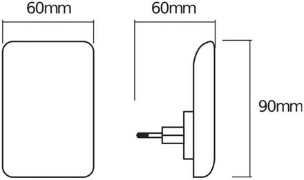 OSRAM LED-stopcontactnachtlampje LUNETTA GLOW wit kunststof