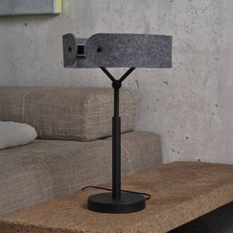 OSRAM LED tafellamp Decor Curve Felt, grijs, vilt, 3.000 K donkergrijs