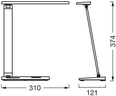 OSRAM LED tafellamp Office Line Desk Banker, wit, CCT, dimbaar