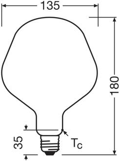 OSRAM LED Vintage 1906 Big Apple E27 7,3W 2700K mat dimbaar
