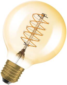 OSRAM LED Vintage 1906, G80, E27, 4,8 W, goud, 2.200 K, dimbaar.