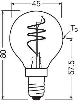 OSRAM LED Vintage E14 4,9W 922 druppelvormige spiraalfilament goud goud-transparant