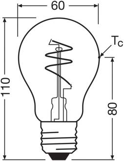 OSRAM LED Vintage E27 4,9W 2.700K Spiraal gloeidraad goud goud-transparant