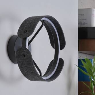 OSRAM LED wandlamp Decor Curve Felt, grijs, vilt, 3.000 K donkergrijs