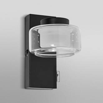 OSRAM LED wandlamp ORBIS FLAME, zwart, metaal, IP44 CCT