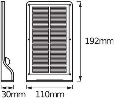 OSRAM LED-zonne-buitenwandlamp DOORLED, wit, sensor, IP44