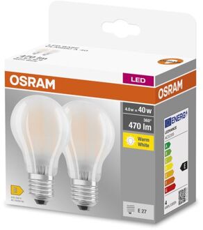OSRAM Ledlamp Base Classic A Warm Wit E27 4,00w 2 St.