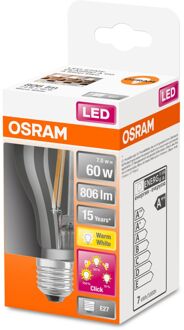 OSRAM Ledlamp Classic A Driestaps Dimbaar Warm Wit E27 6,5w