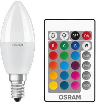 OSRAM Ledlamp Retrofit Rgbw Kaars Dimbaar Warm Wit E14 4,9w
