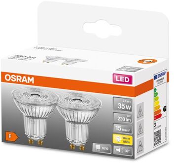 OSRAM Ledreflectorlamp Star Par16 Warm Wit Gu10 2,6w 2st.