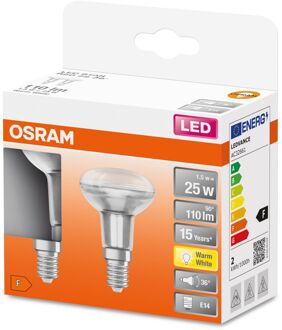 OSRAM Ledspot Reflector Star - Warm Wit - E14 - 1,5w - 2 Stuks