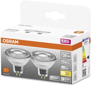OSRAM Ledspot Star Mr16 - Warm Wit - Gu5.3 - 2,6w - 2 Stuks
