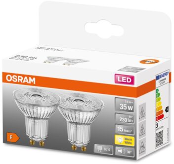 OSRAM Ledspot Star - Warm Wit - Gu10 - 2,6w - 2 Stuks