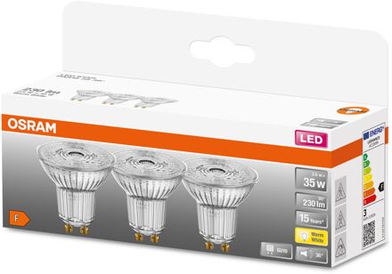 OSRAM Ledspot Star - Warm Wit - Gu10 - 2,6w - 3 Stuks