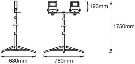 OSRAM Ledvance Worklight Tripod Bouwlamp Energielabel: Led 60 W 5400 Lm Neutraal Wit 4058075213951