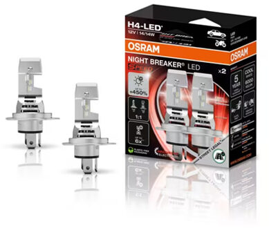 Osram Night Breaker LED SPEED H4 450 - 2 stuks 64193DWNBSP2HB