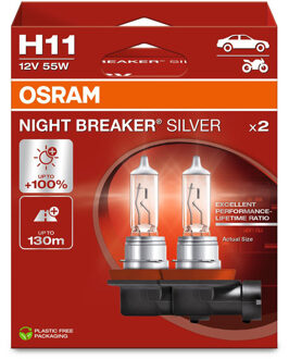Osram Night Breaker Silver 12V H11 55W - 2 stuks 64211NBS2HB